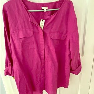 Women’s XL 100% Linen Tunic Type Top